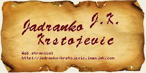 Jadranko Krstojević vizit kartica